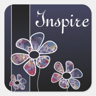 Sticker Carré aquarelle arrière - plan