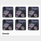 Sticker Carré aquarelle arrière - plan (Feuille)