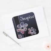 Sticker Carré aquarelle arrière - plan (Enveloppe)