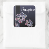 Sticker Carré aquarelle arrière - plan (Sac)