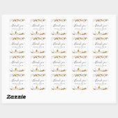 Sticker Carré Aquarelle Automne Jaune & Blanc Cadre Floral (Feuille)