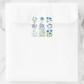 Sticker Carré Aquarelle Blue Flowers Collection Chic Rustique (Sac)