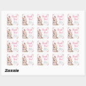 Sticker Carré Aquarelle Cerise Fleurs Rabbit Anniversaire (Feuille)