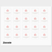 Sticker Carré Aquarelle Chic Rose rose rose (Feuille)