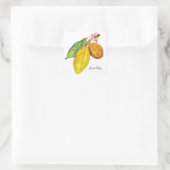 Sticker Carré Aquarelle chocolat fruit (Sac)