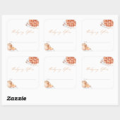 Sticker Carré Aquarelle Citrouille tarte Thanksgiving Leftots (Feuille)