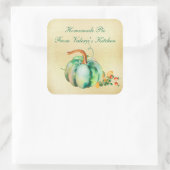 Sticker Carré Aquarelle Citrouille Thanksgiving Bakery (Sac)