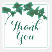 Sticker Carré Aquarelle classique Lierre anglais vert      (Devant)