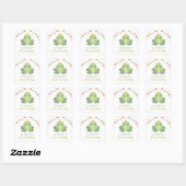 Sticker Carré Aquarelle Cute Frog Anniversaire (Feuille)