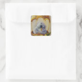 Sticker Carré Aquarelle de bébé Parachute Jaune (Sac)