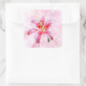 Sticker Carré Aquarelle de fleur de Stargazer Lily - wb 01 (Sac)