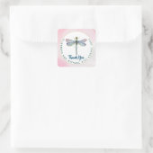 Sticker Carré Aquarelle de libellule pourpre Budget Mariage flor (Sac)