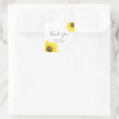 Sticker Carré Aquarelle de tournesol (Sac)