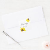 Sticker Carré Aquarelle de tournesol (Enveloppe)