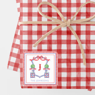 Sticker Carré Aquarelle Drapeau américain patriotique Topiotique