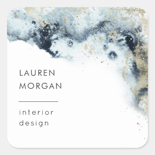 Sticker Carré Aquarelle et commerce du sable (Devant)