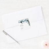 Sticker Carré Aquarelle et commerce du sable (Enveloppe)