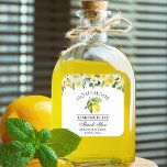 Sticker Carré Aquarelle Floral Citron Limoncello Mariage<br><div class="desc">Elégante aquarelle Jaune Floral Lemon Vert Vert Écologique Maison Limoncello Mariage Stickers</div>