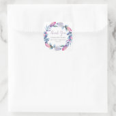 Sticker Carré Aquarelle Floral Wreath Communion Merci (Sac)