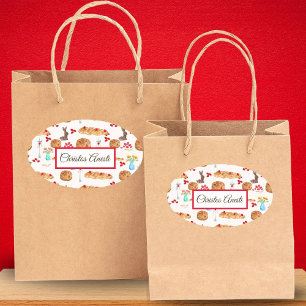 Sticker Carré Aquarelle grecque Pâques Christos Anesti