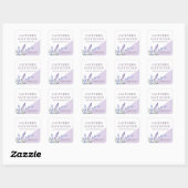 Sticker Carré Aquarelle Lavande Flore Scruter sel (Feuille)
