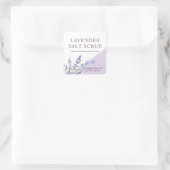 Sticker Carré Aquarelle Lavande Flore Scruter sel (Sac)