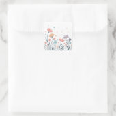 Sticker Carré Aquarelle lunaire florale (Sac)