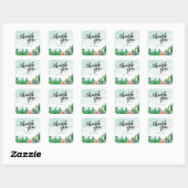 Sticker Carré Aquarelle Merci Succulent (Feuille)