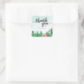 Sticker Carré Aquarelle Merci Succulent (Sac)