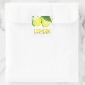 Sticker Carré Aquarelle moderne Lemon Marmalade Canning Jar (Sac)