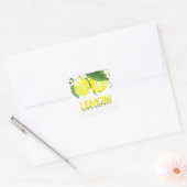 Sticker Carré Aquarelle moderne Lemon Marmalade Canning Jar (Enveloppe)