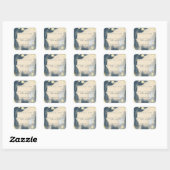 Sticker Carré Aquarelle moderne produit branches abstraites (Feuille)