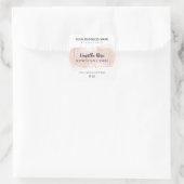Sticker Carré Aquarelle moderne rose blanc parfumé Soy Candle Sq (Sac)