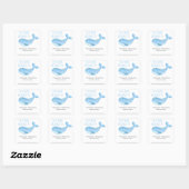 Sticker Carré Aquarelle nautique - baby shower (Feuille)
