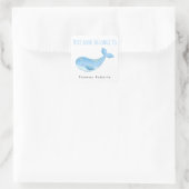 Sticker Carré Aquarelle nautique - baby shower (Sac)