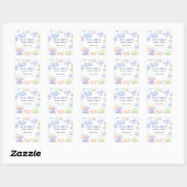 Sticker Carré Aquarelle nautique - baby shower (Feuille)