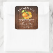 Sticker Carré Aquarelle Oranges Bois Orangecello Mariage (Sac)