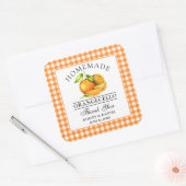Sticker Carré Aquarelle Oranges Orangecello Mariage Merci (Enveloppe)