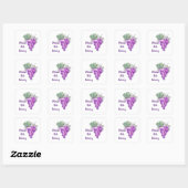 Sticker Carré Aquarelle Pamplemousse Pamplemousse Grappe Custom  (Feuille)