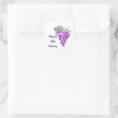 Sticker Carré Aquarelle Pamplemousse Pamplemousse Grappe Custom  (Sac)