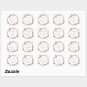 Sticker Carré Aquarelle plumes Mariage Bohème rustique (Feuille)