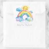 Sticker Carré Aquarelle Rainbow Baby Sprinkle (Sac)
