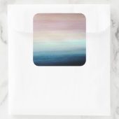 Sticker Carré Aquarelle rose et bleu foncé | (Sac)