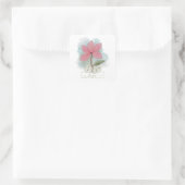 Sticker Carré Aquarelle rose Flower Love (Sac)