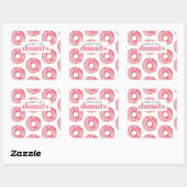 Sticker Carré Aquarelle rose moderne douce comme les beignets Ci (Feuille)