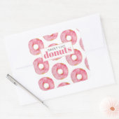 Sticker Carré Aquarelle rose moderne douce comme les beignets Ci (Enveloppe)