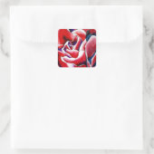 Sticker Carré Aquarelle rose roses d'art original (Sac)