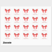 Sticker Carré Aquarelle rouge Bow (Feuille)