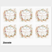 Sticker Carré Aquarelle Rustique Wild Mariage de automne de cour (Feuille)
