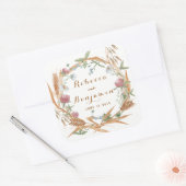Sticker Carré Aquarelle Rustique Wild Mariage de automne de cour (Enveloppe)